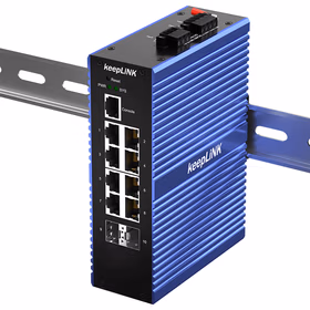 keepLINK友联KP-9000-85-2GX8GT/VXA 管理型2光8电工业级以太网交换机导轨式隔离电源 EMC为判据A