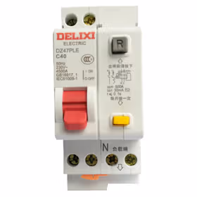 德力西电气 &ldquo;相线＋中性线&rdquo;漏电保护微型断路器；DZ47PLE 1P+N C 40A