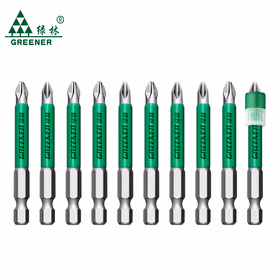 绿林十字批头套装高硬度强磁防滑大全超硬工业10支PH2*65mm+强力磁圈