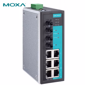 Moxa 8口管理型百兆工业以太网交换机含两个多模光口；EDS-408A-MM-ST