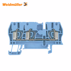 魏德米勒 直通型接线端子,弹片联接,2.5mm,800V,24A,蓝色；ZDU 2.5/3AN BL