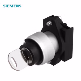 西门子 执行器钥匙操作按钮,K22mm塑料金属圆形2个开关位置,V位置封锁在左侧位置移动带支架；3SB63KZL