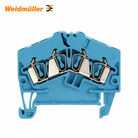 魏德米勒 直通型接线端子,弹片联接,2.5mm,800V,24A,蓝色；ZDU 2.5-2/4AN BL