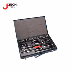 捷科(jetech) 24件12.5mm(1/2")公制六角套筒组件；SK1/2-24S