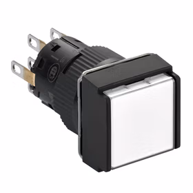 施耐德电气 自复位带灯按钮,方形,白色,24V,2NO/NC；XB6ECW1B2F