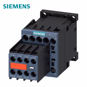 西门子 功率接触器,12A,5.5kW,2NO+2NC,230VAC,50/60Hz,3极,尺寸S00螺栓型端子连接辅助开关不可解；3RT20171AP043MA0