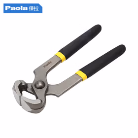 保拉(Paola) 德式沾塑柄胡桃钳6英寸  顶切钳高碳钢胡桃钳拔钉起钉修鞋钳子8110