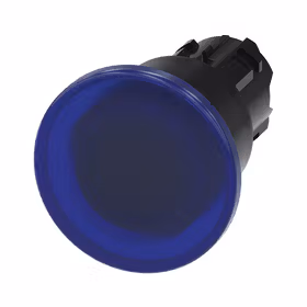西门子 发光蘑菇头推拉开关,22mm,圆形,塑料,蓝色,40mm,锁定,拉动释放机构；3SU10011BA500AA0