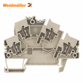 魏德米勒 直通型接线端子,双层端子,弹片联接,2.5mm,800V,24A,深褐；ZDK 2.5-2
