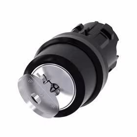 西门子 RONIS钥匙开关,22mm,塑料,锁闭编号SB30,附带2把钥匙,2个开关位置,锁定,拔出钥匙O+I；3SU10004BF110AA0