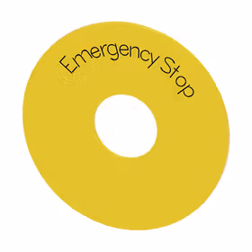 西门子 用于急停开关的垫圈,黄色,带标记：紧急停止,外径75mm,内径22.5mm,厚度2mm；3SU19000BB310DA0