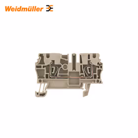 魏德米勒 直通型接线端子,弹片联接,2.5mm,800V,24A,黄色；ZDU 2.5/4AN GE
