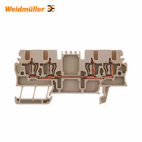 魏德米勒 直通型接线端子,弹片联接,1.5mm,500V,17.5A,深褐；ZDU 1.5/4AN