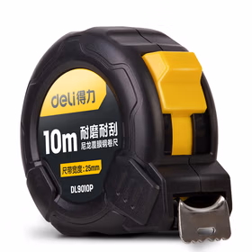 得力 尼龙覆膜钢卷尺10mx25mm；DL9010P（新旧交替，随机发货）