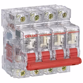 德力西电气 DZ47TR透明小型断路器；DZ47TR 透明MCB 6kA  4P C型 25A