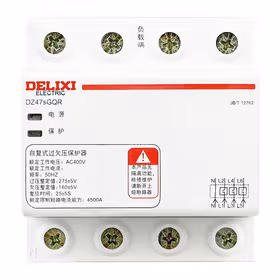 德力西电气 过欠压保护器；DZ47sGQR 3P+N 40A 下进上出