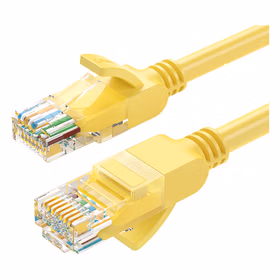 绿联(UGREEN) 超五类八芯双绞网线黄色26AWG 铜包铝1米铝箔袋包装；11230