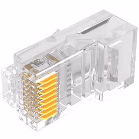 山泽 SJ-C06 工程专供超六类镀金水晶头CAT6e类千兆8P8C100个