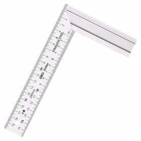 得力 钢角尺铝型材宽座   200mm；DL4034