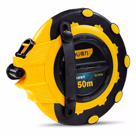 得力 盒式皮卷尺三倍速   50mx14.5mm；DL9950