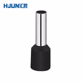 汇君 管形接线端子预绝缘端子铜冷压端子电线接头VE线鼻子针型铜鼻子 黑色 VE7510/1000只0.75平方