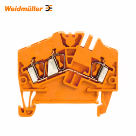 魏德米勒 直通型接线端子,弹片联接,2.5mm,800V,24A,橙色；ZDU 2.5-2/3AN OR