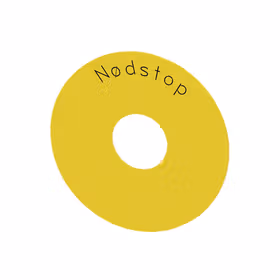 西门子 名称牌支架圆形,用于急停蘑菇形按钮,黄色,自粘式,外径75mm,内径23mm,带标记：紧急停止；3SU19000BC310LA0