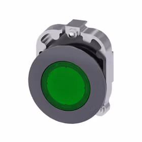 西门子 发光按钮,30mm,圆形,金属,亚光,绿色,正面固定环,用于扁安装锁定,按压解锁；3SU10610JA400AA0