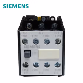 西门子 接触器AC50Hz,24V 12A 5.5kW 辅助触点：2个常开触点+2个常闭触点,规格0螺纹连接；3TB41220XB0