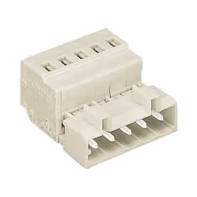 万可(WAGO) 针型连接器,带有固定销钉,14极,通道间距：5mm/0.197",有209-137安装适配器,还适用于D"35轨道,安装板厚度0.6x1.2mm,孔直径3.5mm,浅灰；721-614