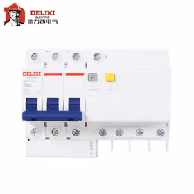 德力西电气 HDBE-63LE小型漏电断路器；HDBE-63LE 3/4D 63A 300mA