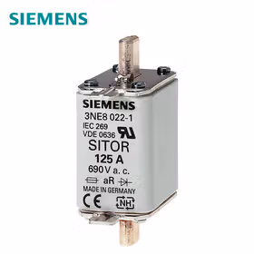 西门子 SITOR熔断片,含测量触点,NH00,输入：63A,gR,UnAC：690V,Un直流：440V,前端标示警报器；3NENH00 63A 690V ACgR