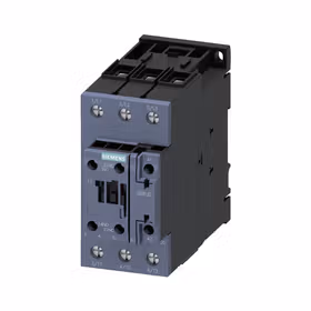 西门子 功率接触器,80A,37kW,1NO+1NC,24VDC带可变电阻,3极,尺寸S2螺栓型端子连接适用于2A PLC输出端；3RT20381KB40