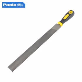 保拉(Paola) 双色柄细齿扁锉12英寸锉刀 钢锉刀钳工锉刀金属锉打磨工具7389