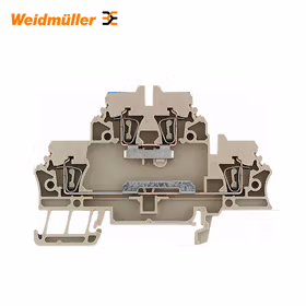 魏德米勒 直通型接线端子,双层端子,弹片联接,2.5mm,500V,20A,深褐；ZDK 2.5N-DU