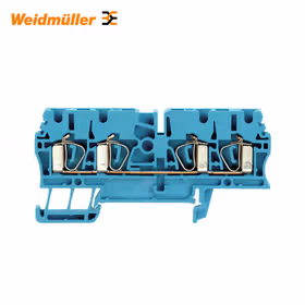 魏德米勒 直通型接线端子,弹片联接,2.5mm,800V,24A,蓝色；ZDU 2.5/4AN BL