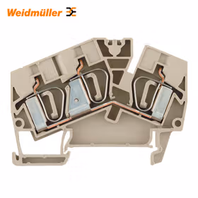 魏德米勒 直通型接线端子,弹片联接,6mm,800V,41A,深褐；ZDU 6-2/3AN