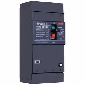 德力西电气 漏电塑壳断路器；DZ20L-160/4300 160A 100MA 非延<0.1 无铜鼻
