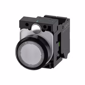 西门子 发光按钮,22mm,圆形,塑料,透明,按钮,平,键控式,1S,AC110V,弹簧型接口；3SU11030AB703BA0