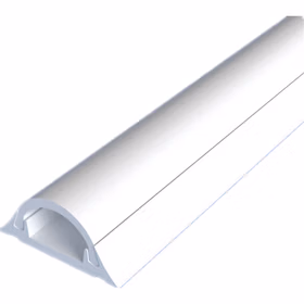 铸固 线槽 明装走线槽地面自粘防踩免打孔阻燃绝缘加厚弧形pvc线槽 3号 1米/根