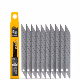 得力 9mm美工刀片30角 刃9mm*7；DL-DP094