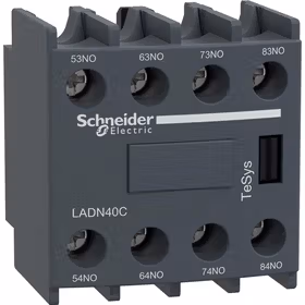 施耐德电气 TeSys接触器辅助触点模块,4NO 0NC；LADN40C