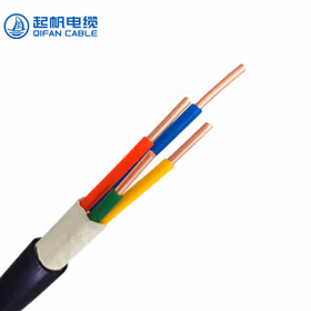 起帆电线电缆 YJV22 4*2.5平方国标4芯铜芯交联钢带铠装地埋电力电缆 1米
