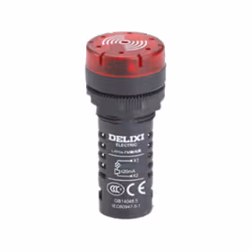 德力西电气 蜂鸣器；LAY5s-FM 断续闪烁式 AC.DC 24V 红(蜂鸣器)
