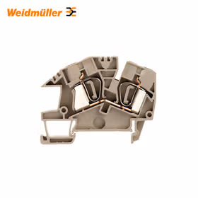 魏德米勒 Z系列,多层安装端子,直通型接线端子,额定横截面:6mm,弹片联接,深褐,直接安装；ZDU 6 S