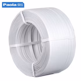 保拉(Paola) 打包带 半自动打包机专用包装带15mm*1.5mm 塑料PP手工打包带 6kg/卷（白色）7802