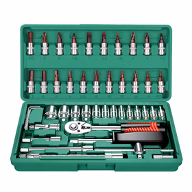 绿林（GREENER）47件套筒扳手汽修工具套装家用摩托车拆卸修车棘轮扳手工具箱全套