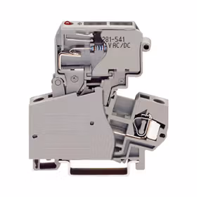 万可(WAGO) 保险丝接线端子,保险丝盒可断开,"适用于小型公制保险丝""x1""",15-30V,带LED熔断指示器；281-623/281-541