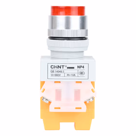 正泰 带灯自锁高钮；NP4-11DZS 红 220V LED