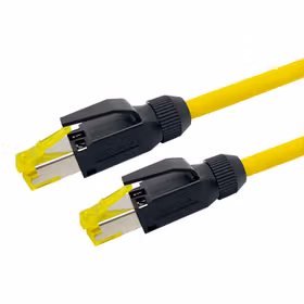 Hellolink 工业双屏蔽8芯网线,明黄色,4*2*26AWG,百兆千兆自适应,20m,PROFINET/EtherCAT；RJ45-RJ45-20M-D-Y